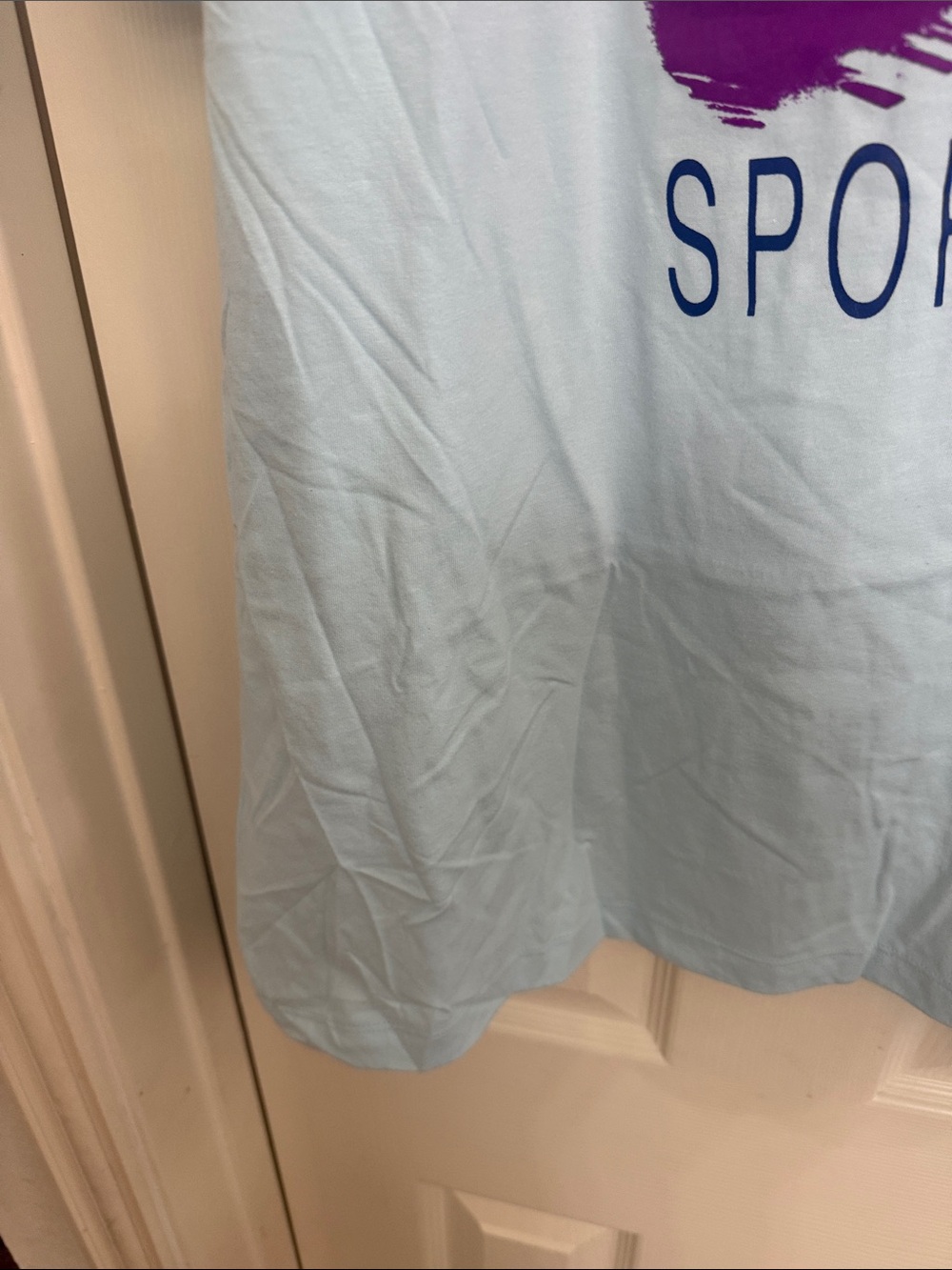 Nike Light Blue Tee with Purple Swoosh Size XXL - Picture 7 of 10